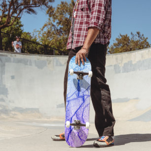  Two Tone Purple Marble Look Skateboard