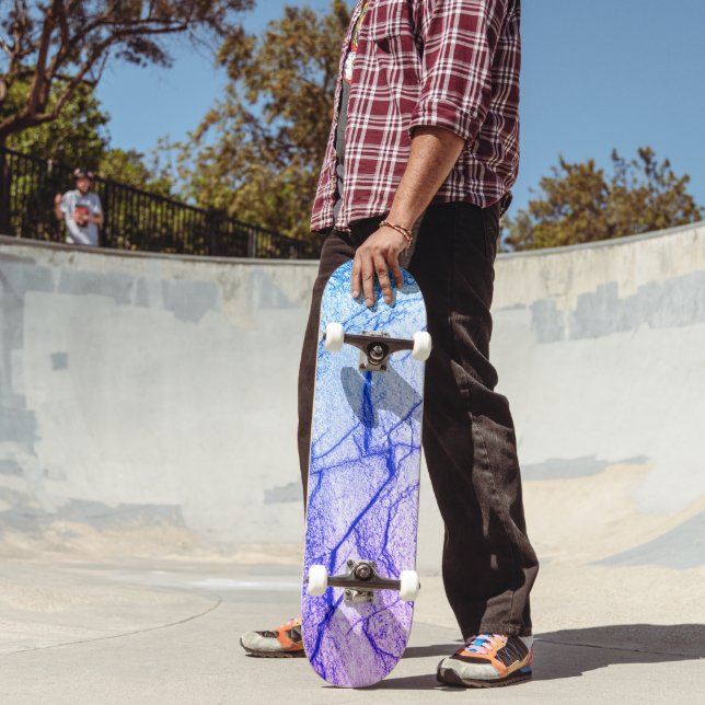  Two Tone Purple Marble Look Skateboard (Outdoor 2)