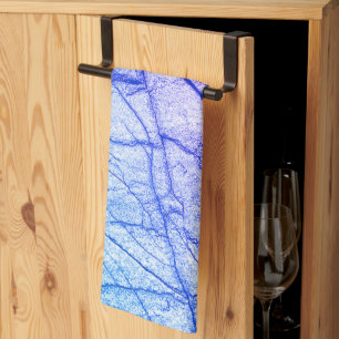 Two Tone Purple Marble Look Tea Towel