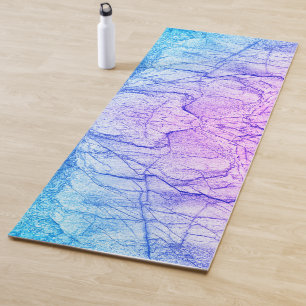 Two Tone Purple Marble Look Yoga Mat