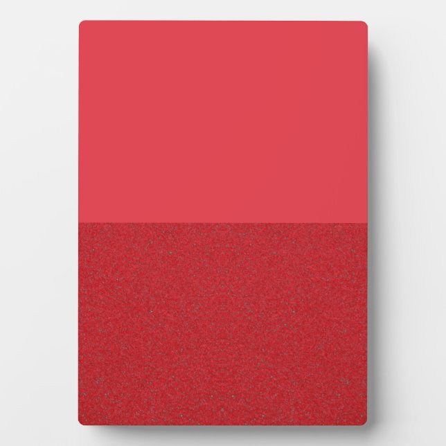 Two-Tone Red Speckle & Matte Table Plaque (Custom) (Front)