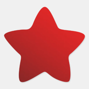 Two Tone Red Star Sticker