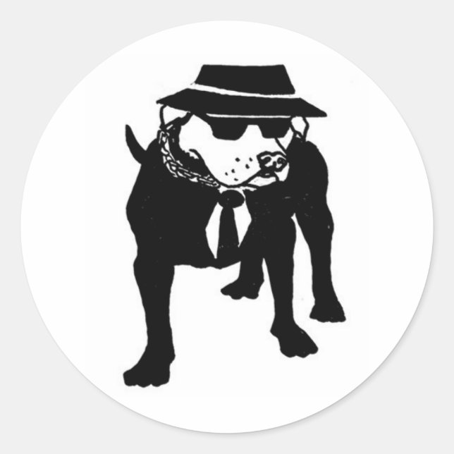Two Tone Ska Dog Classic Round Sticker (Front)
