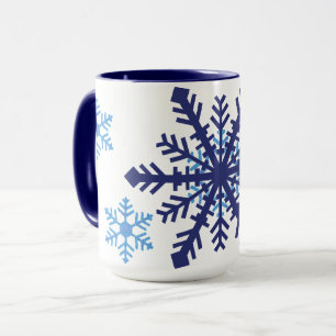 Two Tone Snowflakes Mug