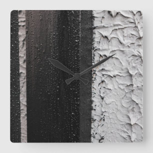 two tone square wall clock