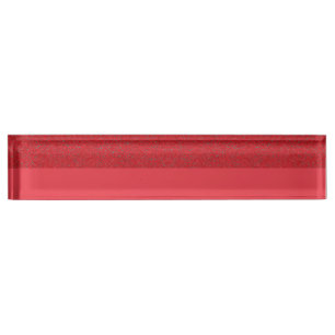 Two-Tone Tomato Red Acrylic Desk Nameplate Custom