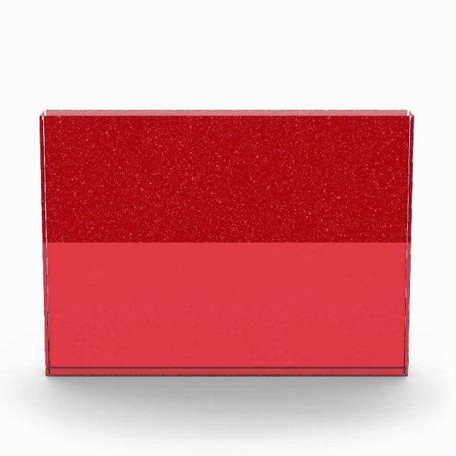 Two-Tone Tomato Red Acrylic Photo Block (Custom) (Front)