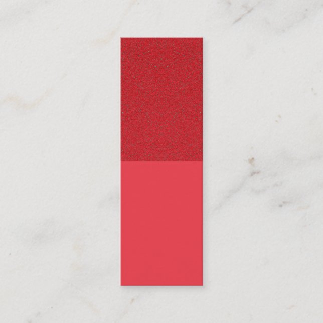 Two-Tone Tomato Red Calling Card – Customisable (Front)