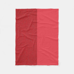 Two-Tone Tomato Red Custom Fleece Blanket