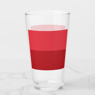 Two-Tone Tomato Red Custom Glass Cup