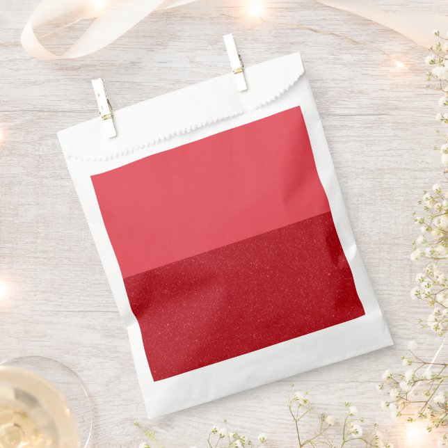 Two-Tone Tomato Red Favour Bags – Customisable (Clipped)