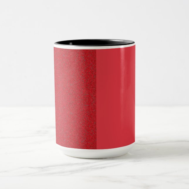 Two-Tone Tomato Red Noise Ceramic Mug – Customise (Center)