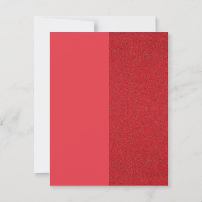 Two-Tone Tomato Red Noise Invitation – Customise (Front)