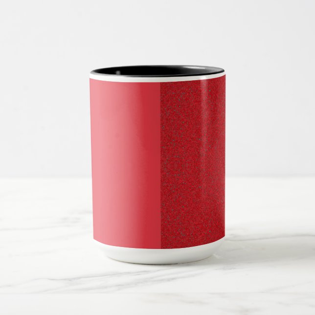 Two-Tone Tomato Red Noise License Frame (Custom) Mug (Center)