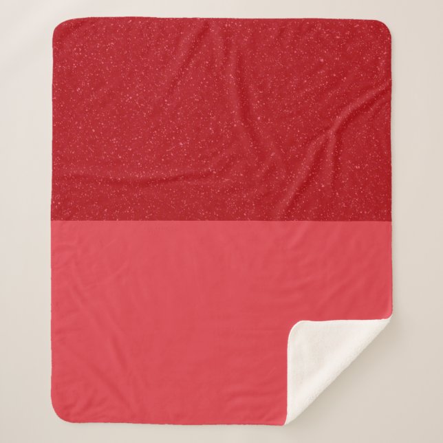 Two-Tone Tomato Red Sherpa Blanket – Customisable (Front)