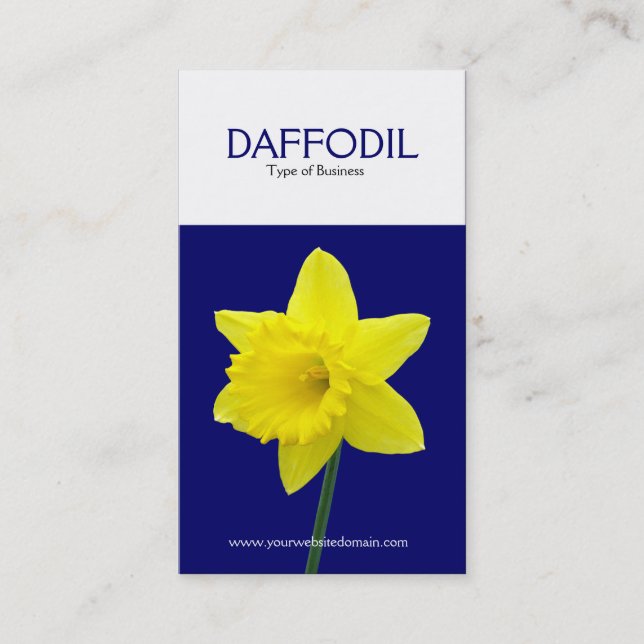 Two Tone Vertical Daffodil (000066) Business Card (Front)