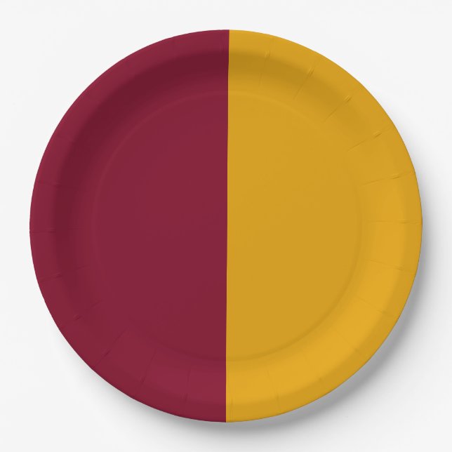 Two-Tone Vertical Party Paper Plate – Customisable (Front)