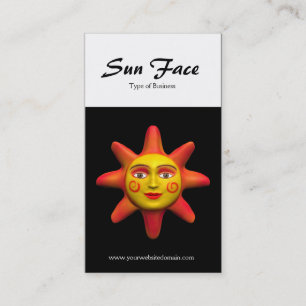 Two Tone Vertical (Sun Face) Business Card
