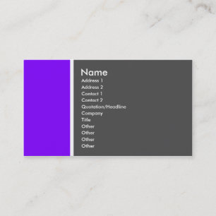Two Tone (Violet and Grey) - Customised Business Card