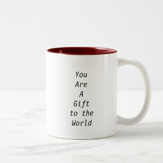 two tone wine interior 11oz. coffee mug w/quote.