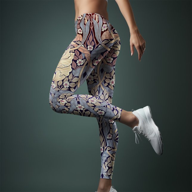 Two-Tone Yoga Purple Lavender William Morris Leggings (Creator Uploaded)