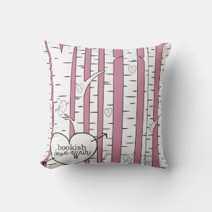 Two Toned Bookish Love Affair Throw Pillow