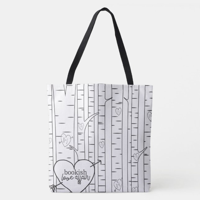 Two Toned Bookish Love Affair Tote Bag (Front)