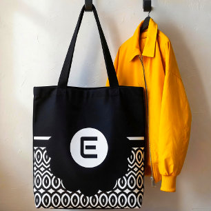 Two Toned Chevron And Teardrop Tote Bag