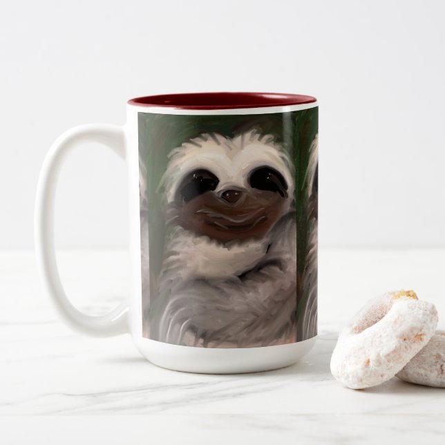 Two Toned Coffee Mug (With Donut)