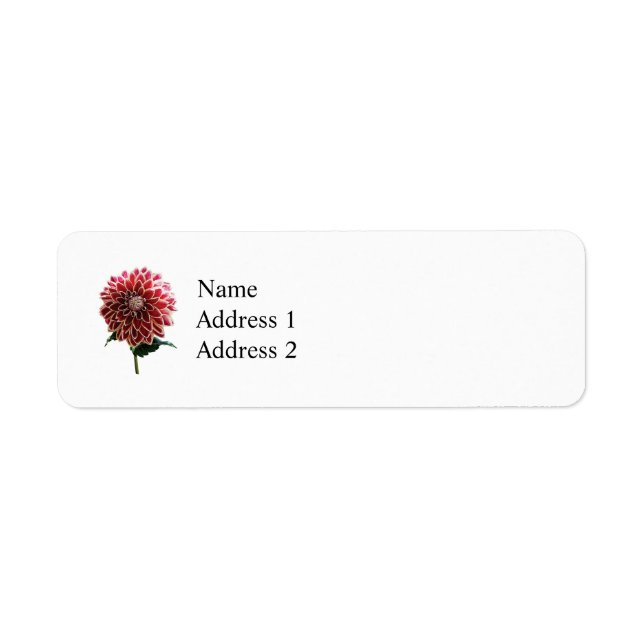 Two-Toned Dahlia Return Address Label (Front)