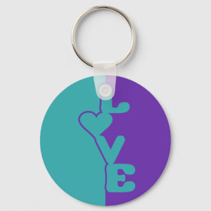 Two-Toned Love custom key chain