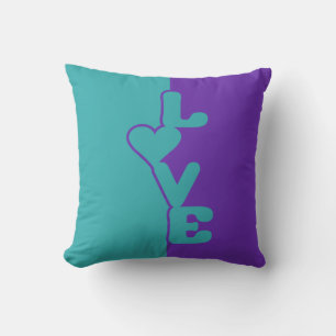 Two-Toned Love custom throw pillow