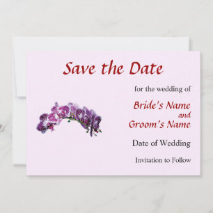 Two-Toned Magenta Orchids Save the Date