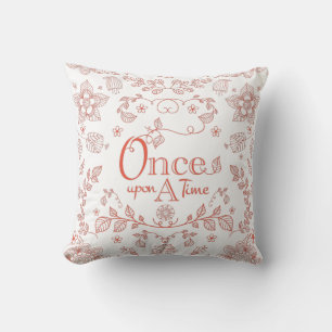 Two Toned Once Upon A Time Throw Pillow