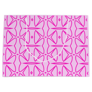 Two Toned Pink Pattern Gift Bag