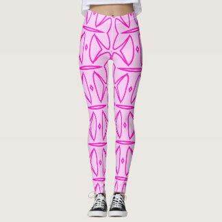 Two Toned Pink Pattern Leggings