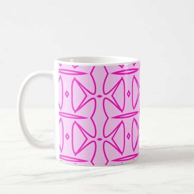Two Toned Pink Pattern Mug (Left)