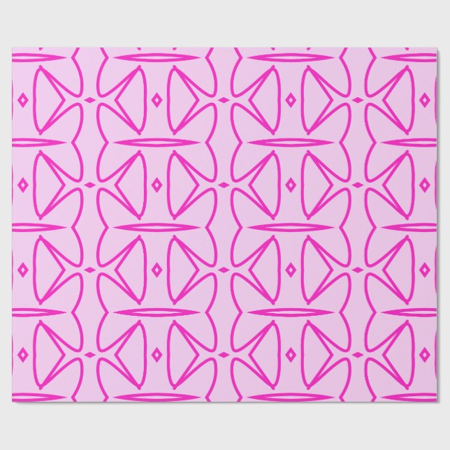 Two Toned Pink Pattern Wrapping Paper (Flat)