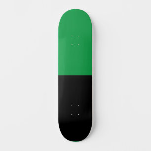 Two Toned Split Colour Half Black and Half Green Skateboard