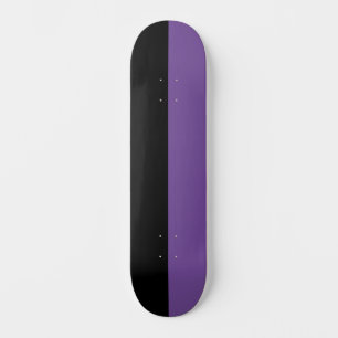 Two Toned Split Colour Half Black and Half Purple Skateboard