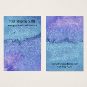 Two-Toned Watercolor Mandala Earring Display Cards