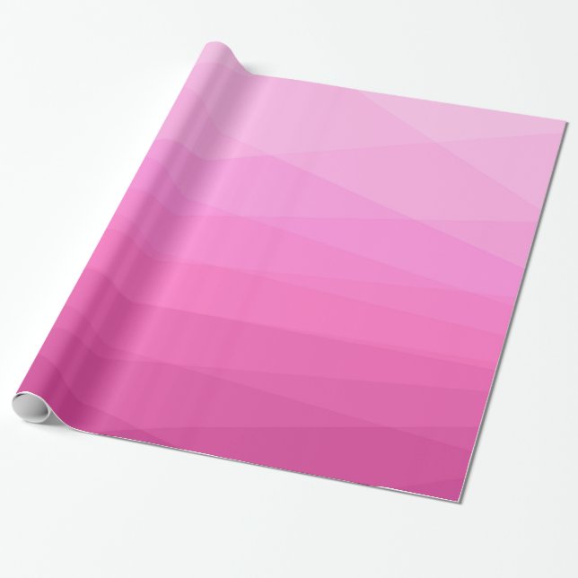Two Tones Pink Polygonal Wrapping Paper (Unrolled)