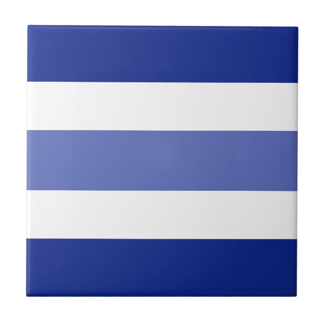 Two Tones Stripes  Ceramic Tile (Front)