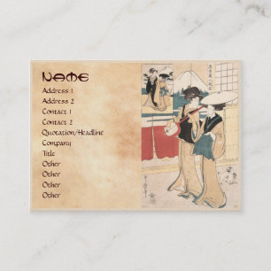 Two Tori-oi, or Itinerant Women Musicians Japan Business Card