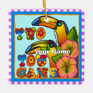 Two Toucans Ceramic Ornament