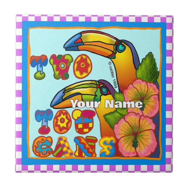 Two Toucans Ceramic Tile (Front)