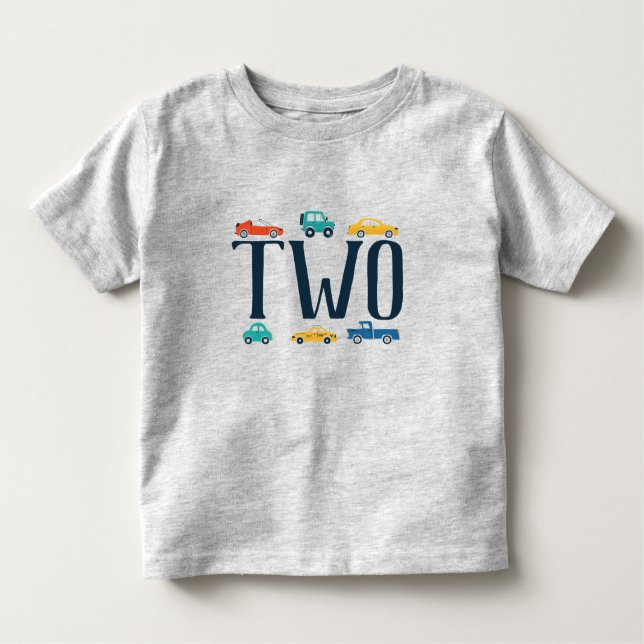 Two Transportation Birthday Shirt (Front)