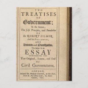 Two Treatises of Government Postcard