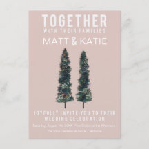 Two Trees Minimal Wedding Invitation