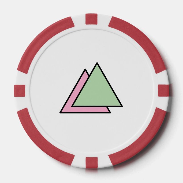 Two triangle chain poker chips (Front)